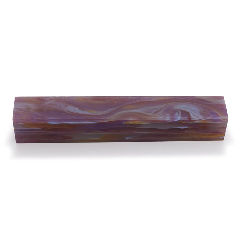 Acrylic Pen Blank - 3/4" x 3/4" x 5" - Color:Lavender Fields